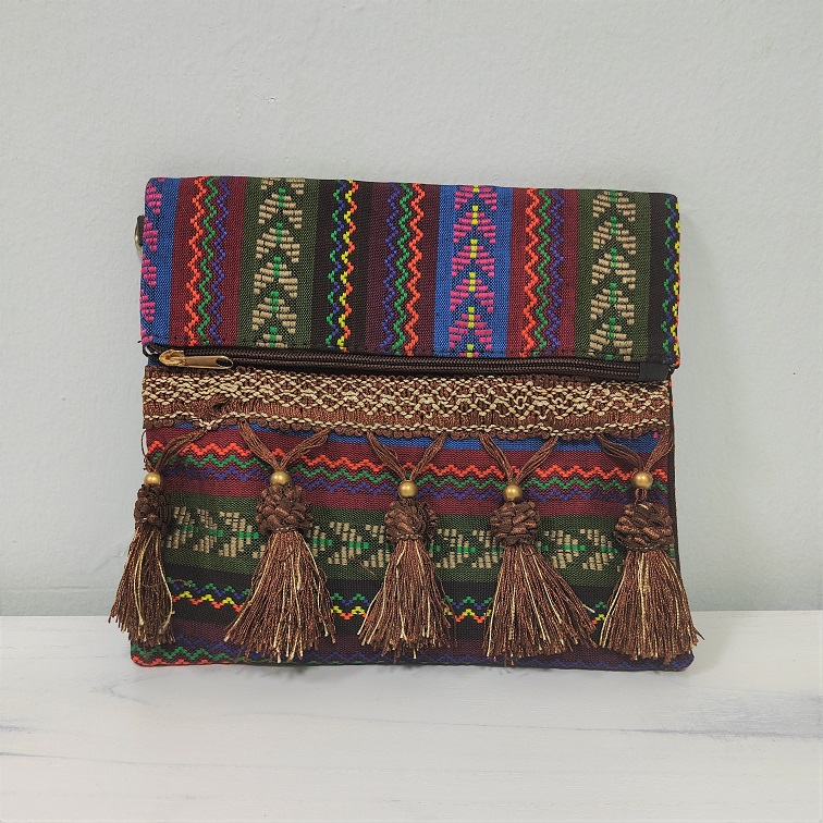 aurora red boho clutch slingbag
