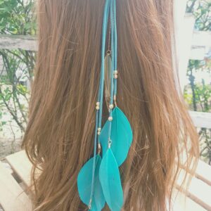 FEATHER Turquoise Hair Charms
