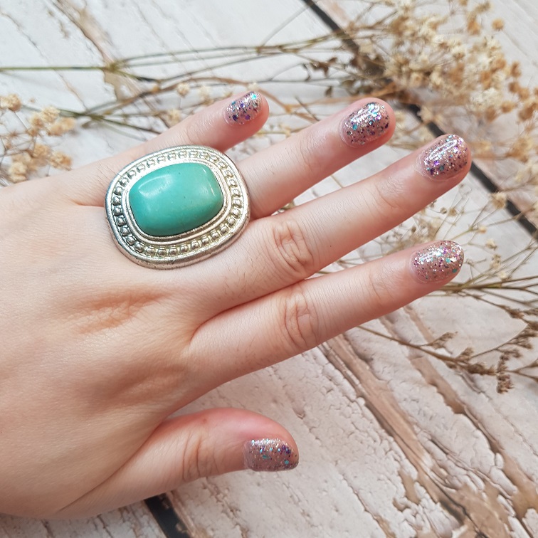 turquoise stadium boho ring