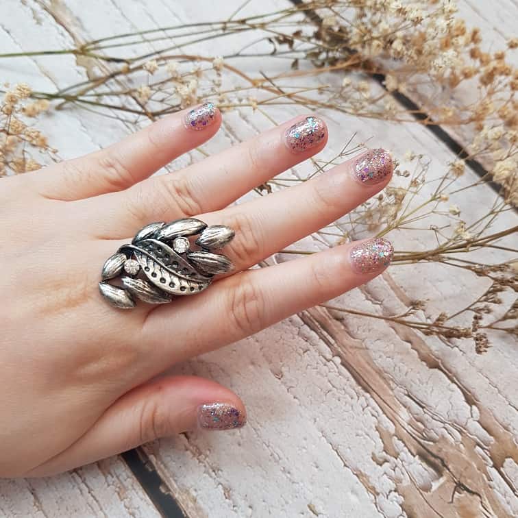 vintage leaf insignia ring