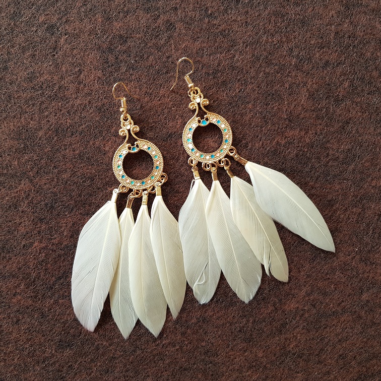 ophelia pale yellow boho earrings