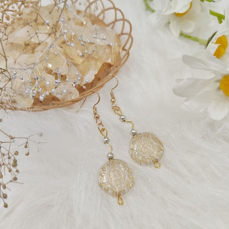 Astro Gold Wire Bend Earrings