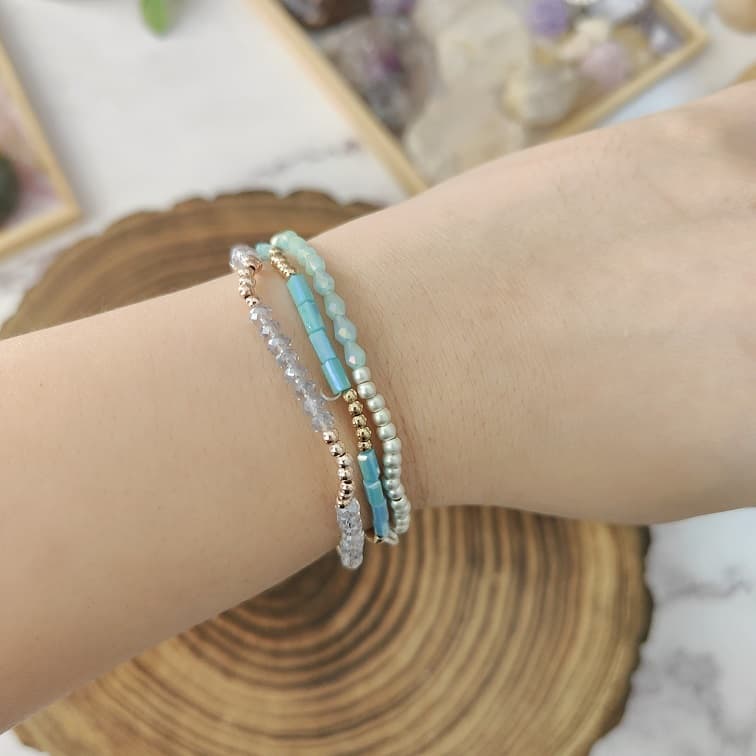 Kissed by the Ocean Stack Bracelets