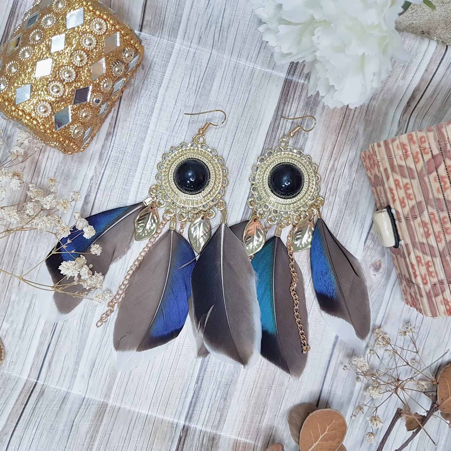 gold-onyx-feather-statement-earrings