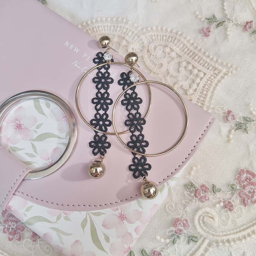 Hoops and Flora Designer Earrings