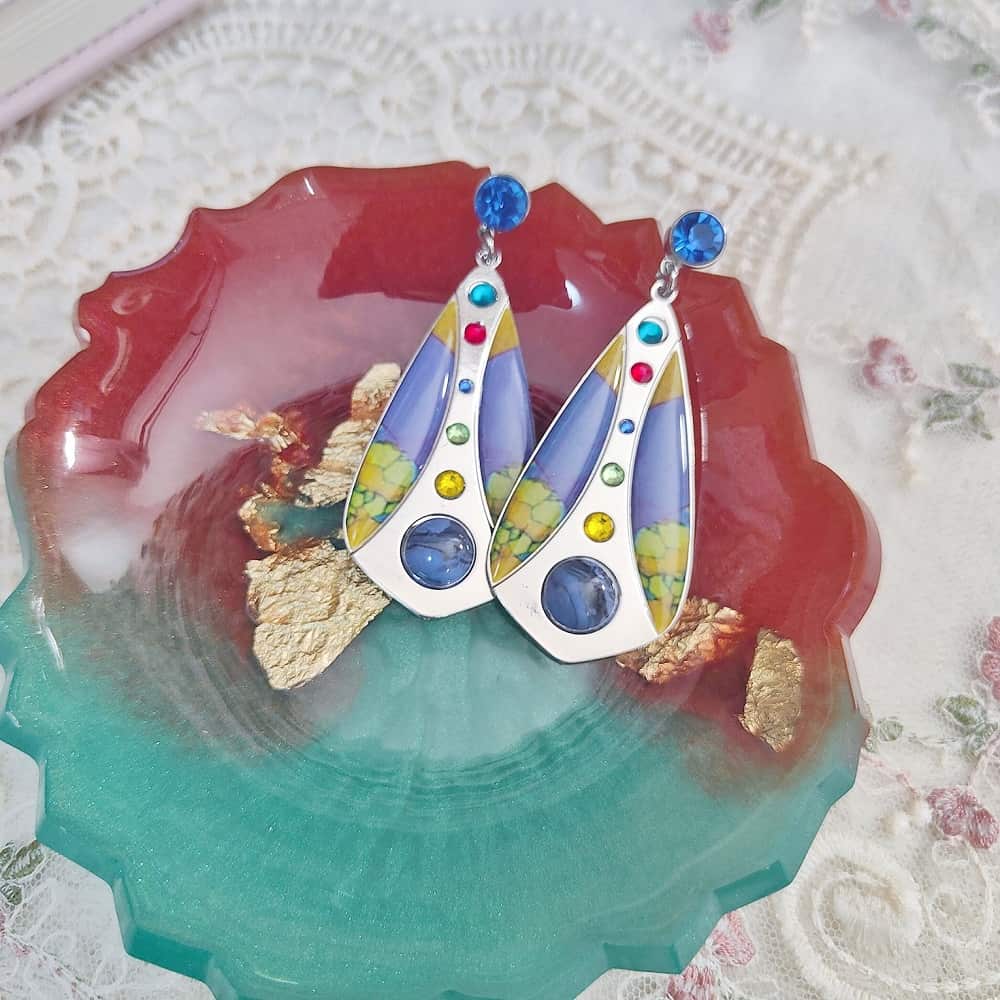 Indigo Dystopian Statement Earrings