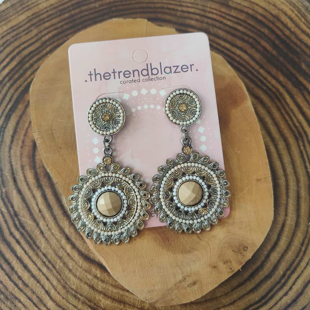 Ombre Sun Wheel Cutout Earrings