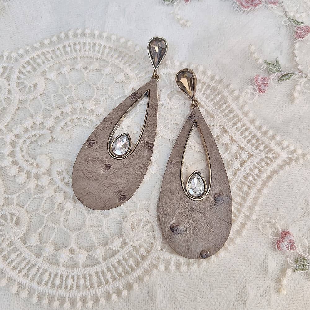 Softwood Fabric Gold Plated Earrings