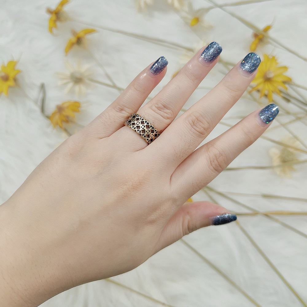 Gold Gaia Love Cutout Ring Band