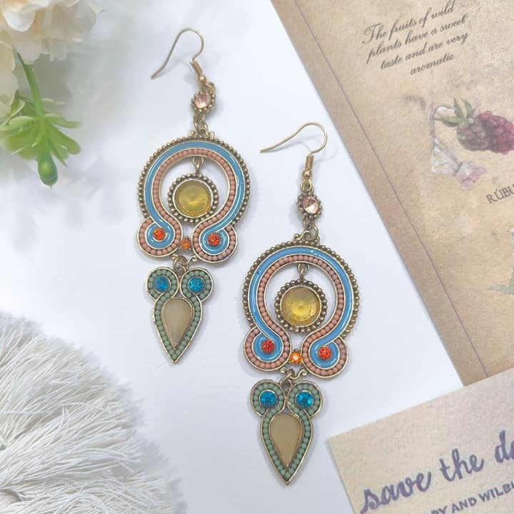 Colorful Eclectic Wild Child Statement Earrings