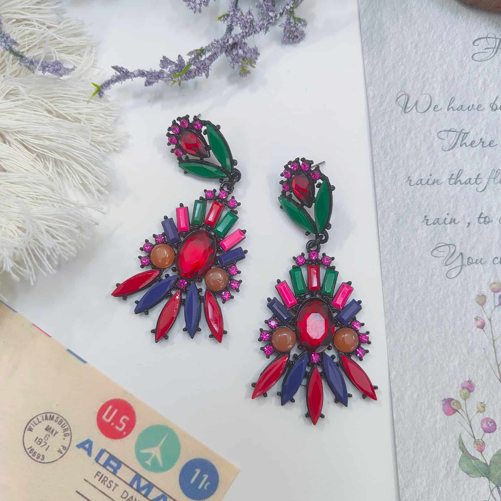 Shadow Candy Rhinestone Drop Earrings