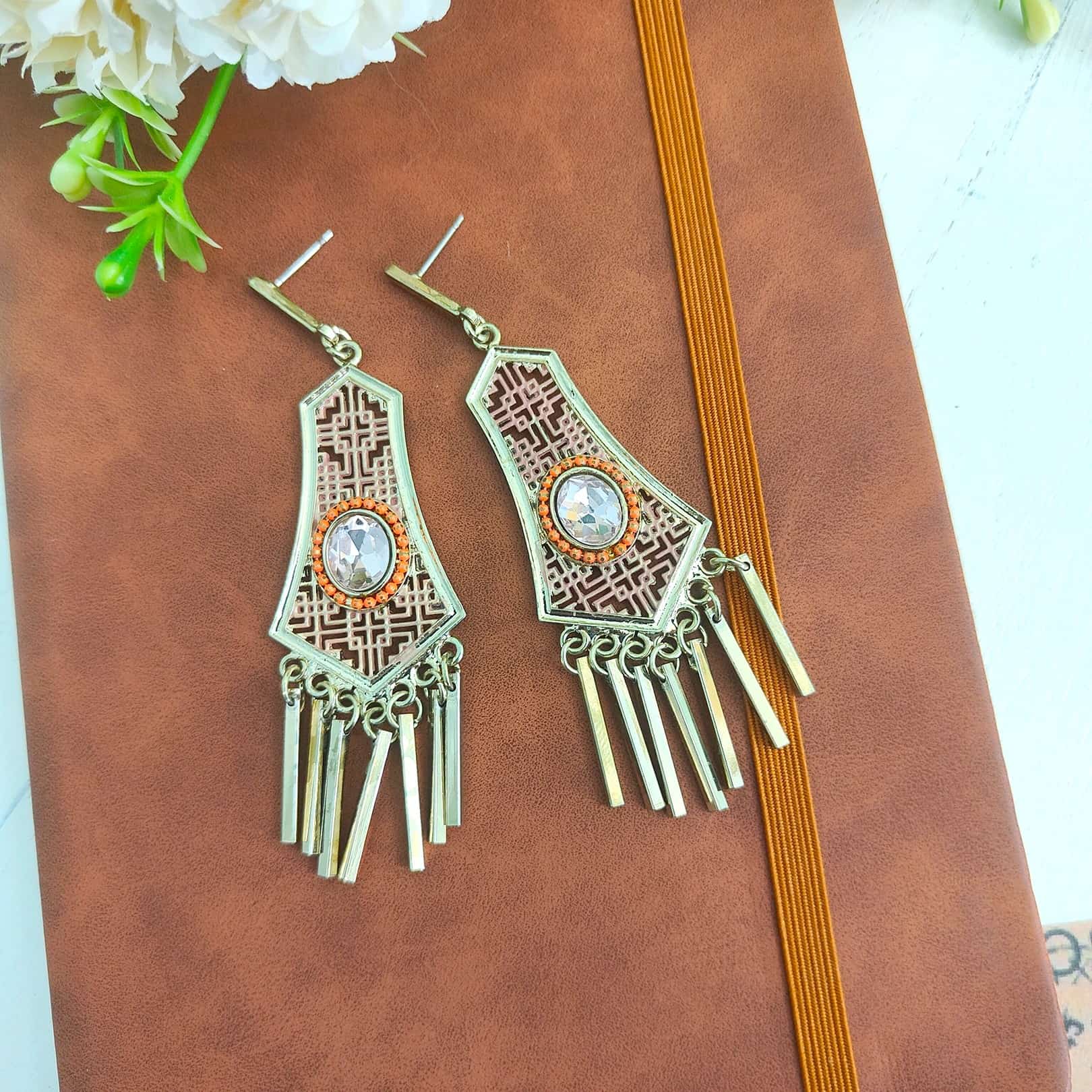 Ancient Oriental Style Design Earrings