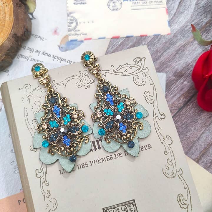 Florence Antique Style Boho Statement Earrings