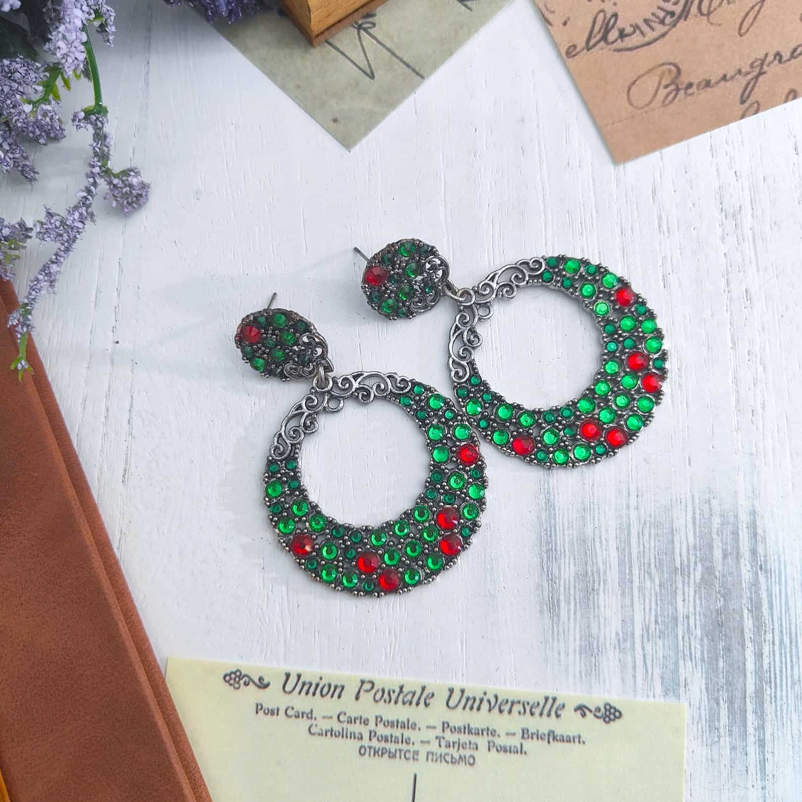 Holly Garland Double Hoop Earrings