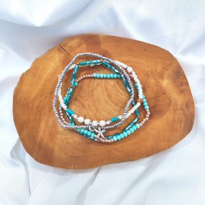 Emerald Sea Stacked Bracelets