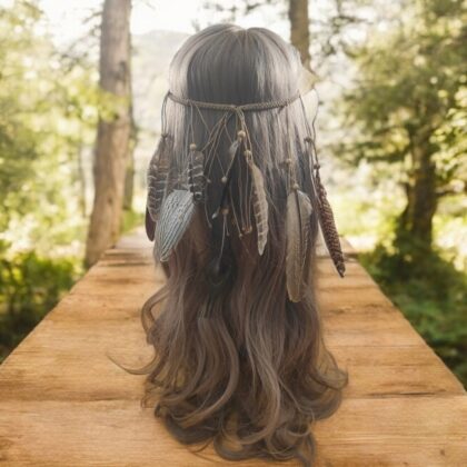 savanna boho feather headband