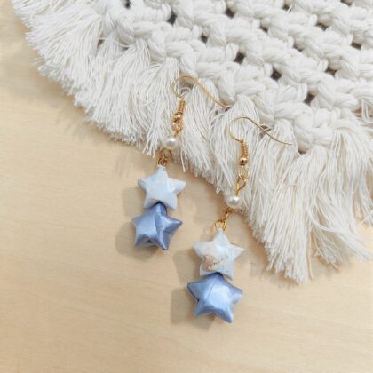 paper stars friendship earrings