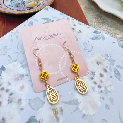 good luck wishes earrings