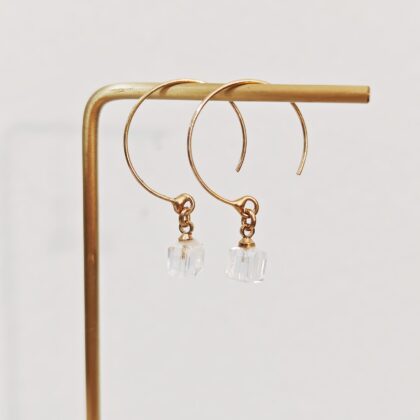 minimalist round cuff earrings