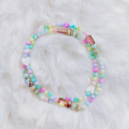 Rainbow Sprinkle Shell Beads Natural Stone Multilayer Bracelet